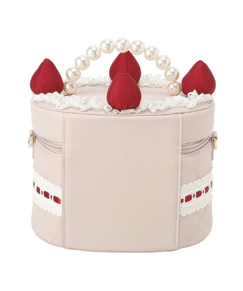 Maison de FLEUR(メゾンドフルール)の「ガトーフレーズパールハンドルバッグ(ショルダーバッグ・レディース・ホワイト/ピンク・FREE)」の12枚目の写真