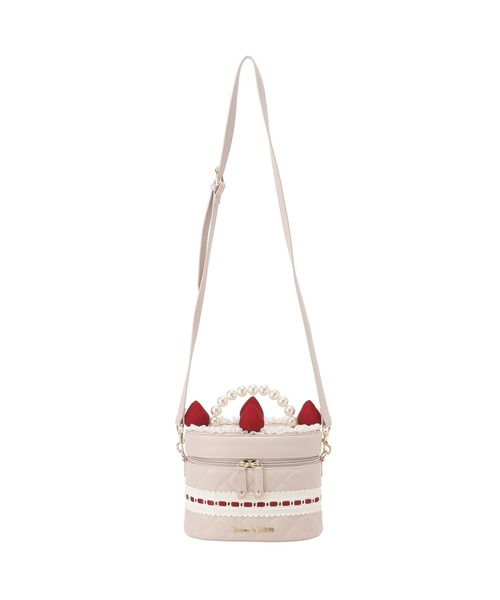 Maison de FLEUR(メゾンドフルール)の「ガトーフレーズパールハンドルバッグ(ショルダーバッグ・レディース・ホワイト/ピンク・FREE)」の15枚目の写真