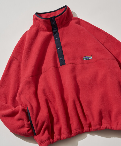 FREAK'S STORE（フリークスストア）の「限定展開　FREAK'S STORE OUTDOORS カラー フリース スナップ プルオーバー（その他アウター・レディース・ネイビー/ブルーグリーン/レッド/ブラウン/オフホワイト/チャコール・ﾌﾘ-）」の6枚目の写真