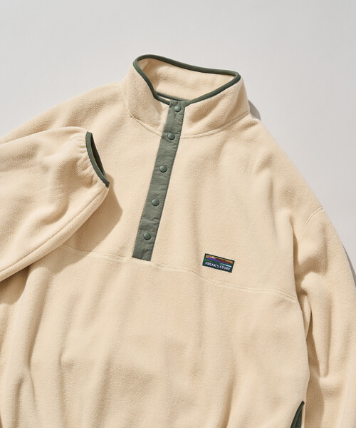 FREAK'S STORE（フリークスストア）の「限定展開　FREAK'S STORE OUTDOORS カラー フリース スナップ プルオーバー（その他アウター・レディース・ネイビー/ブルーグリーン/レッド/ブラウン/オフホワイト/チャコール・ﾌﾘ-）」の2枚目の写真