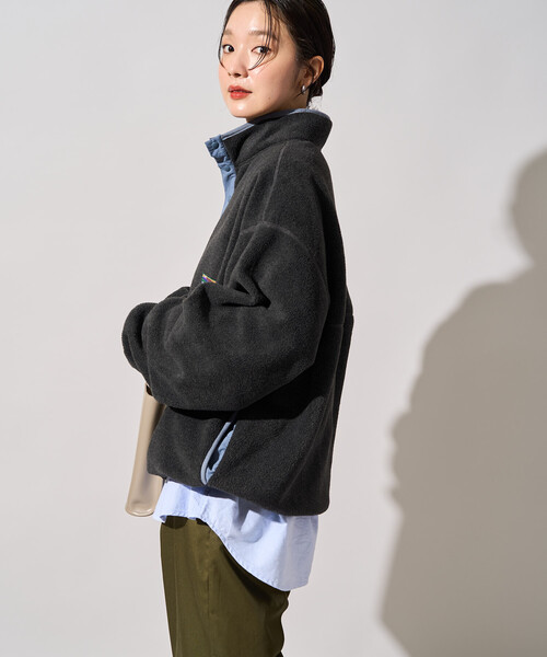 FREAK'S STORE（フリークスストア）の「限定展開　FREAK'S STORE OUTDOORS カラー フリース スナップ プルオーバー（その他アウター・レディース・ネイビー/ブルーグリーン/レッド/ブラウン/オフホワイト/チャコール・ﾌﾘ-）」の14枚目の写真