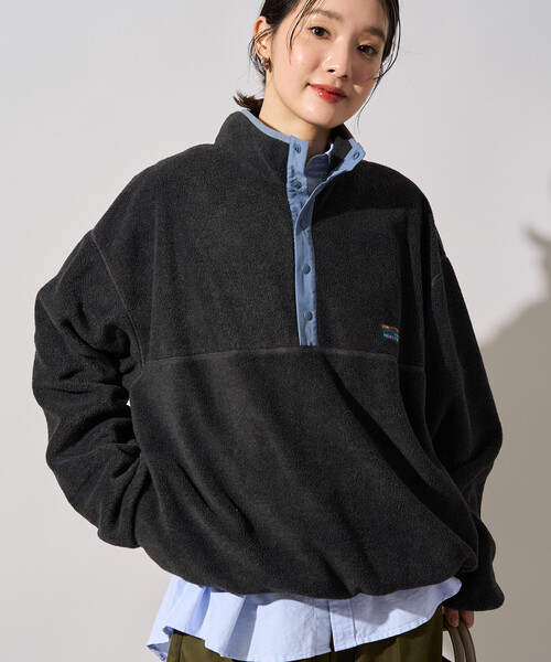 FREAK'S STORE（フリークスストア）の「限定展開　FREAK'S STORE OUTDOORS カラー フリース スナップ プルオーバー（その他アウター・レディース・ネイビー/ブルーグリーン/レッド/ブラウン/オフホワイト/チャコール・ﾌﾘ-）」の16枚目の写真