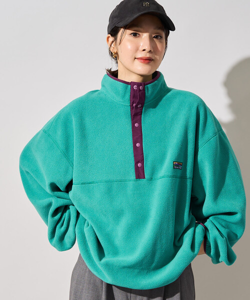 FREAK'S STORE（フリークスストア）の「限定展開　FREAK'S STORE OUTDOORS カラー フリース スナップ プルオーバー（その他アウター・レディース・ネイビー/ブルーグリーン/レッド/ブラウン/オフホワイト/チャコール・ﾌﾘ-）」の19枚目の写真