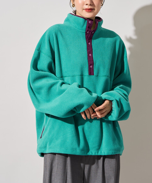 FREAK'S STORE（フリークスストア）の「限定展開　FREAK'S STORE OUTDOORS カラー フリース スナップ プルオーバー（その他アウター・レディース・ネイビー/ブルーグリーン/レッド/ブラウン/オフホワイト/チャコール・ﾌﾘ-）」の21枚目の写真