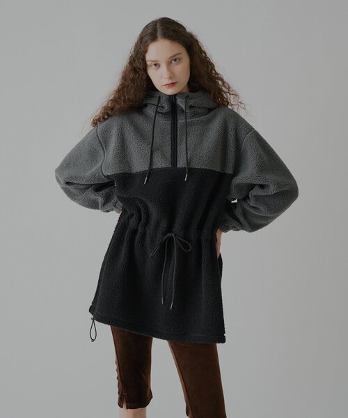 WHIMSIC(ウィムジック)の「【UNISEX】ボアフリースアノラックフーディー(パーカー・メンズ・オリーブ/ブラウン/ブラック・FREE)」の11枚目の写真