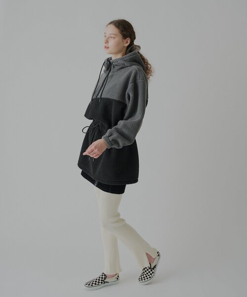 WHIMSIC(ウィムジック)の「【UNISEX】ボアフリースアノラックフーディー(パーカー・メンズ・オリーブ/ブラウン/ブラック・FREE)」の20枚目の写真