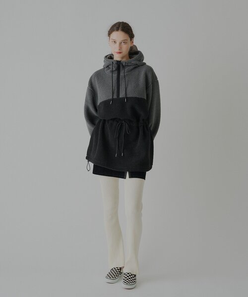 WHIMSIC(ウィムジック)の「【UNISEX】ボアフリースアノラックフーディー(パーカー・メンズ・オリーブ/ブラウン/ブラック・FREE)」の21枚目の写真