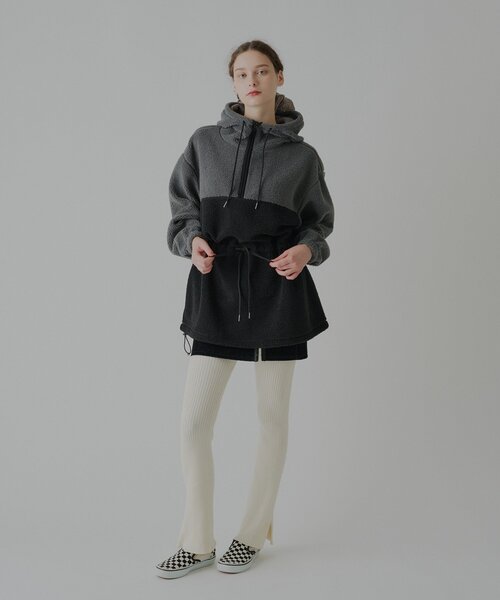 WHIMSIC(ウィムジック)の「【UNISEX】ボアフリースアノラックフーディー(パーカー・メンズ・オリーブ/ブラウン/ブラック・FREE)」の22枚目の写真