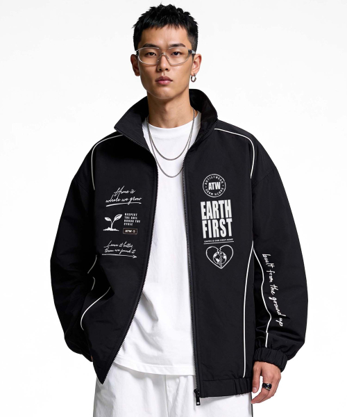 ARTISTWEAR(アーティストウェア)の「ワールドプロテクト パイピング ウィンドブレイク(ナイロンジャケット・レディース・ブラック/グレー・SMALL/MEDIUM/LARGE/X-LARGE/XX-LARGE)」の5枚目の写真