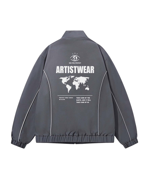 ARTISTWEAR(アーティストウェア)の「ワールドプロテクト パイピング ウィンドブレイク(ナイロンジャケット・レディース・ブラック/グレー・SMALL/MEDIUM/LARGE/X-LARGE/XX-LARGE)」の10枚目の写真