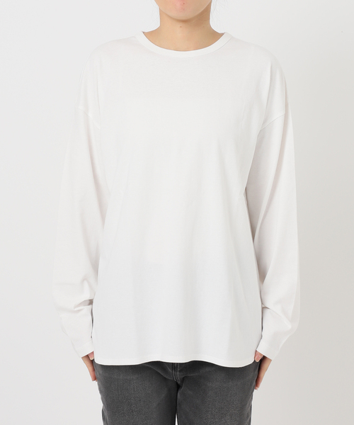 JOURNAL STANDARD relume(ジャーナルスタンダード レリューム)の「オープンエンドコットンラウンドプルオーバー(Tシャツ/カットソー・レディース・ホワイト系その他/ホワイト・FREE)」の6枚目の写真