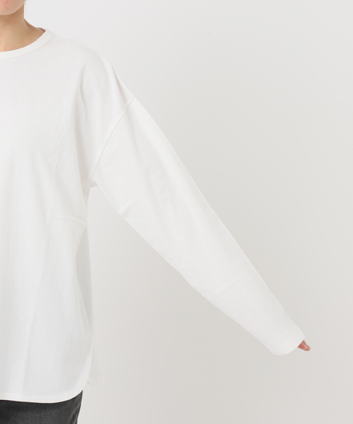 JOURNAL STANDARD relume(ジャーナルスタンダード レリューム)の「オープンエンドコットンラウンドプルオーバー(Tシャツ/カットソー・レディース・ホワイト系その他/ホワイト・FREE)」の12枚目の写真