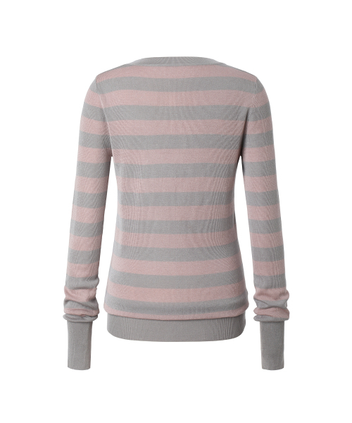 MIRECO（ミレコ）の「MELT STRIPE KNIT PINK GREY（ニット/セーター・レディース・その他・FREE）」の5枚目の写真