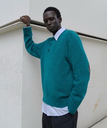 IRENISA（イレニサ）の「【irenisa/イレニサ】別注LEATHER ELBOW PATCH MOHAIR KNIT PO（ニット/セーター）」