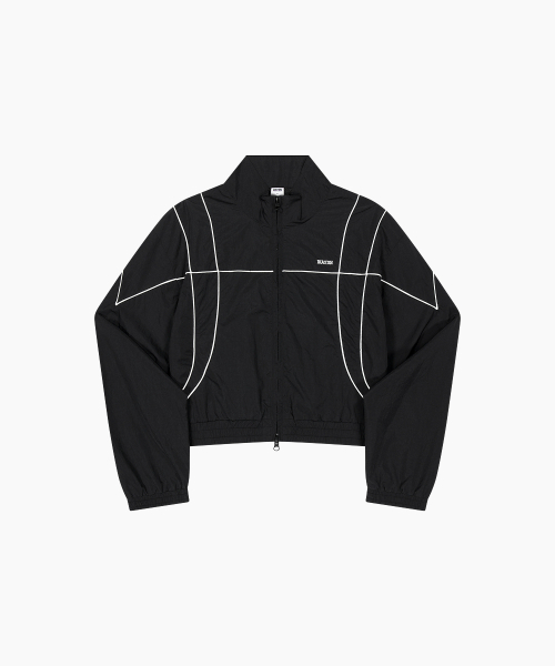 WAYDN（ウェイドゥン）の「クロップパイピングウインドブレーカー ブラック（ナイロンジャケット・レディース・その他・SMALL/MEDIUM/LARGE）」の2枚目の写真