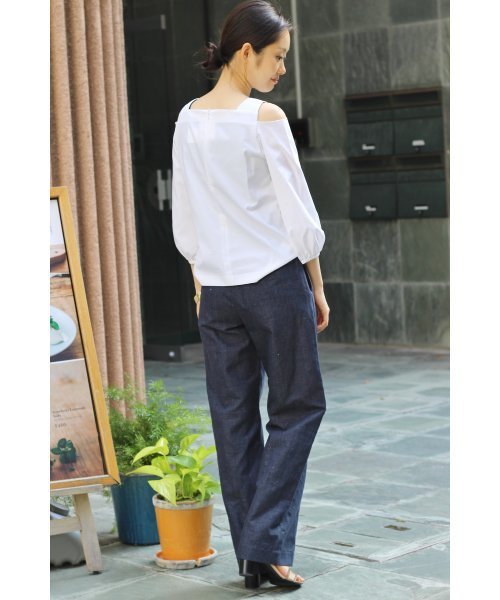 FIGARO Paris（フィガロパリ）の「《追加》C/E ツイル 肩開きブラウス◆（シャツ/ブラウス・レディース・ホワイト/オレンジ・36/38）」の16枚目の写真