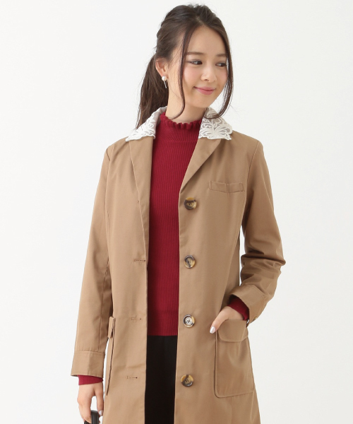 earth music&ecology（アースミュージックアンドエコロジー）の「【2016Autumn】フリルミニハイネックリブニットプルオーバー（ニット/セーター・レディース・レッド/ライトグレー/アイボリー/ブラック/ネイビー/ライトピンク/ライトベージュ/カーキ/ブルーグリーン/サックスブルー・M/S）」の10枚目の写真