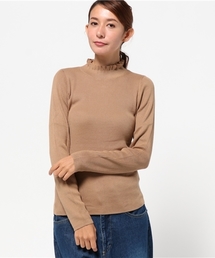 earth music&ecology | 【2016Autumn】フリルミニハイネックリブニットプルオーバー(ニット/セーター)