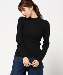 earth music&ecology | 【2016Autumn】フリルミニハイネックリブニットプルオーバー(ニット/セーター)