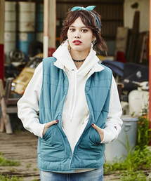 HYSTERIC GLAMOUR | プリマロフトポリエステルタフタ リバーシブルベスト(ダウンベスト)