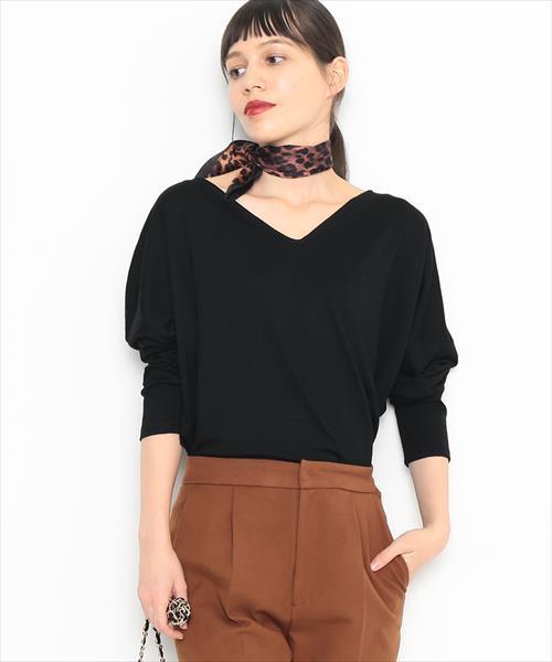 ADAM ET ROPE'（アダムエロペ）の「ウォッシャブルウールボーダープルオーバー（Tシャツ/カットソー・レディース・ブラック系その他/ホワイト系その他/ブラック/ピンク/ホワイト・F/FREE）」の4枚目の写真