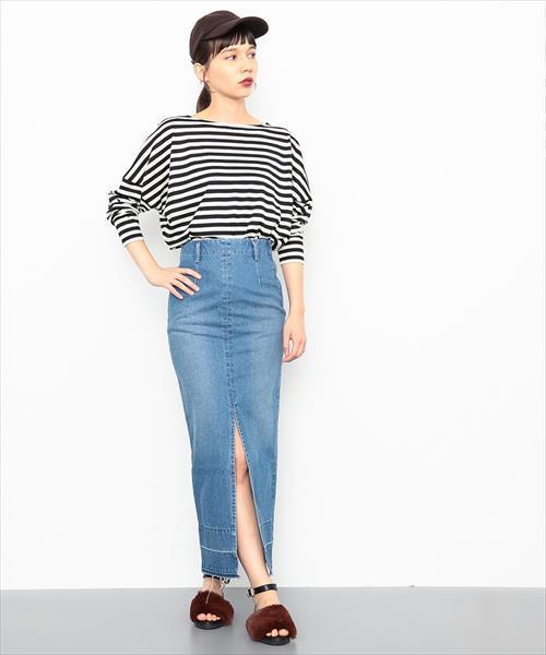 ADAM ET ROPE'（アダムエロペ）の「ウォッシャブルウールボーダープルオーバー（Tシャツ/カットソー・レディース・ブラック系その他/ホワイト系その他/ブラック/ピンク/ホワイト・F/FREE）」の8枚目の写真