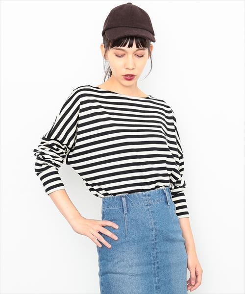 ADAM ET ROPE'（アダムエロペ）の「ウォッシャブルウールボーダープルオーバー（Tシャツ/カットソー・レディース・ブラック系その他/ホワイト系その他/ブラック/ピンク/ホワイト・F/FREE）」の11枚目の写真