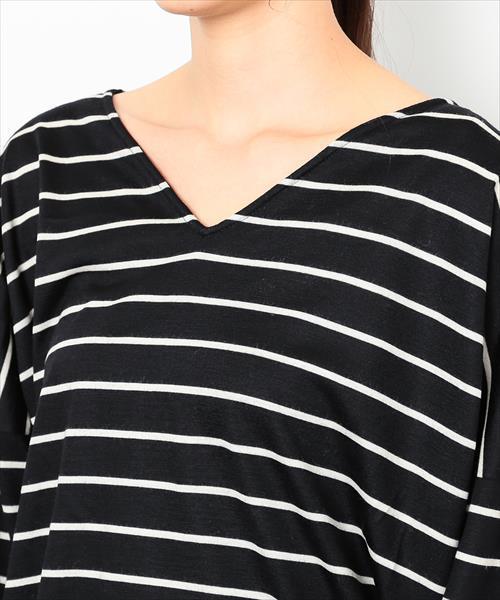 ADAM ET ROPE'（アダムエロペ）の「ウォッシャブルウールボーダープルオーバー（Tシャツ/カットソー・レディース・ブラック系その他/ホワイト系その他/ブラック/ピンク/ホワイト・F/FREE）」の14枚目の写真