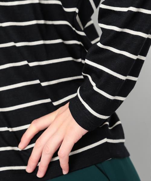 ADAM ET ROPE'（アダムエロペ）の「ウォッシャブルウールボーダープルオーバー（Tシャツ/カットソー・レディース・ブラック系その他/ホワイト系その他/ブラック/ピンク/ホワイト・F/FREE）」の16枚目の写真