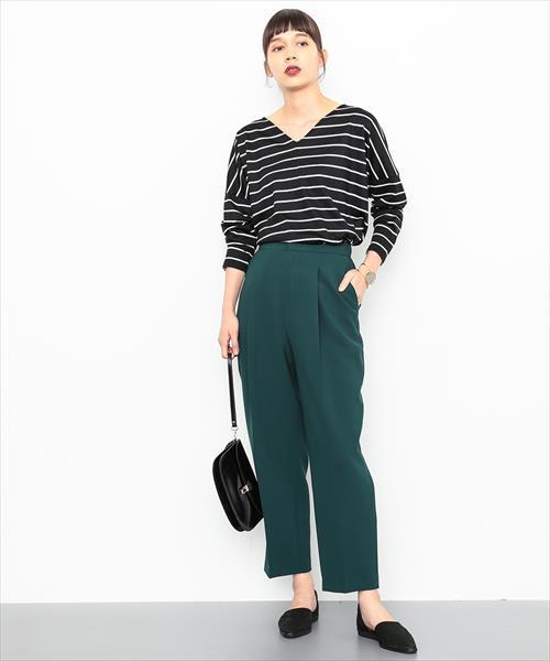 ADAM ET ROPE'（アダムエロペ）の「ウォッシャブルウールボーダープルオーバー（Tシャツ/カットソー・レディース・ブラック系その他/ホワイト系その他/ブラック/ピンク/ホワイト・F/FREE）」の20枚目の写真