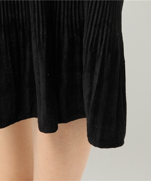 Re:EDIT（リエディ）の「[リエディ]ベロアプリーツフレアパンツ[リエディオリジナル]ボトムス/パンツ/ワイドパンツ・ガウチョパンツ（その他パンツ・レディース・ネイビー/ブラック/パープル/ブラウン/ピンク・LARGE/MEDIUM）」の11枚目の写真