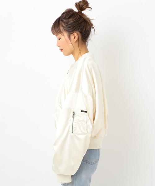 Another Edition(アナザーエディション)の「サテンショートMA-1 ◆(MA-1・レディース・ブラック/オフホワイト・SMALL/MEDIUM)」の18枚目の写真