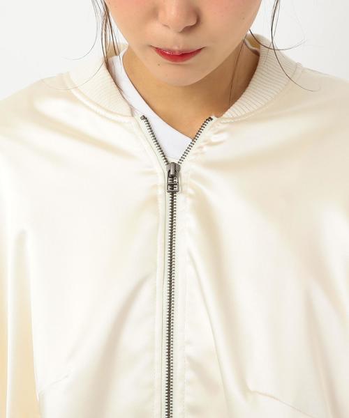 Another Edition(アナザーエディション)の「サテンショートMA-1 ◆(MA-1・レディース・ブラック/オフホワイト・SMALL/MEDIUM)」の12枚目の写真