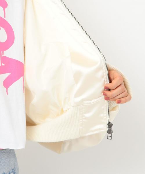 Another Edition(アナザーエディション)の「サテンショートMA-1 ◆(MA-1・レディース・ブラック/オフホワイト・SMALL/MEDIUM)」の16枚目の写真