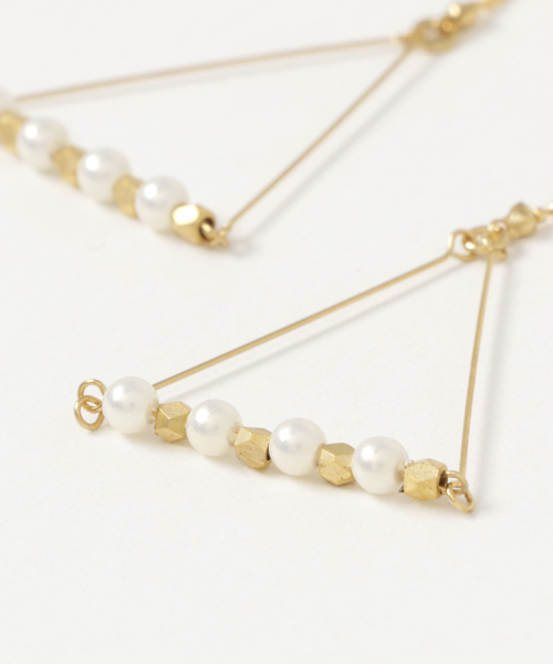 TONE SELECT GOODS（トーンセレクトグッズ）の「【m'no/エムノ】&&triangleピアス（ピアス（両耳用）・レディース・ゴールド・FREE）」の3枚目の写真