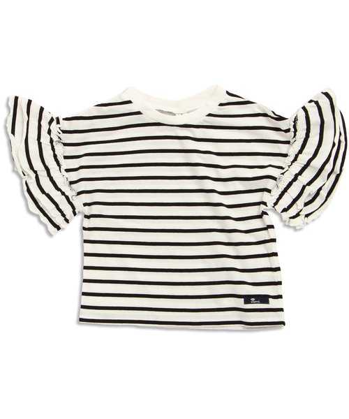 apres les cours（アプレレクール）の「袖フリルＴシャツ（Tシャツ/カットソー・キッズ・その他/カーキ/ブラック/オフホワイト/サーモンピンク・100/120/130/140/90/110/80）」の5枚目の写真