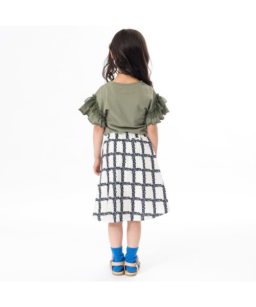 apres les cours（アプレレクール）の「袖フリルＴシャツ（Tシャツ/カットソー・キッズ・その他/カーキ/ブラック/オフホワイト/サーモンピンク・100/120/130/140/90/110/80）」の20枚目の写真