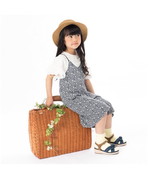 apres les cours（アプレレクール）の「袖フリルＴシャツ（Tシャツ/カットソー・キッズ・その他/カーキ/ブラック/オフホワイト/サーモンピンク・100/120/130/140/90/110/80）」の13枚目の写真