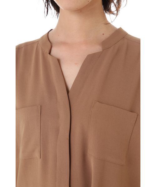 NATURAL BEAUTY BASIC(ナチュラルビューティーベーシック)の「【and GIRL6月号掲載】スキッパーシャツワンピース(シャツワンピース・レディース・ブラック/カーキ/ブラウン・MEDIUM/SMALL)」の15枚目の写真