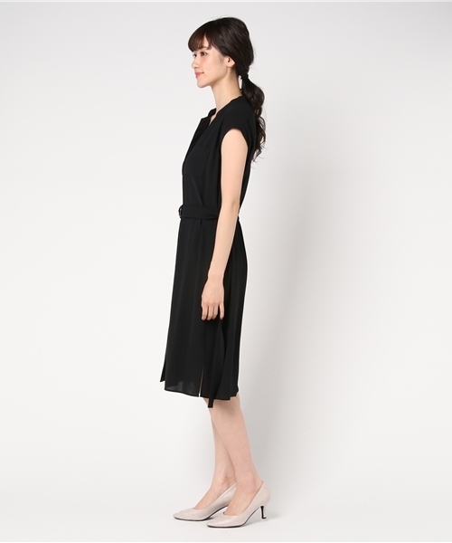 NATURAL BEAUTY BASIC(ナチュラルビューティーベーシック)の「【and GIRL6月号掲載】スキッパーシャツワンピース(シャツワンピース・レディース・ブラック/カーキ/ブラウン・MEDIUM/SMALL)」の5枚目の写真