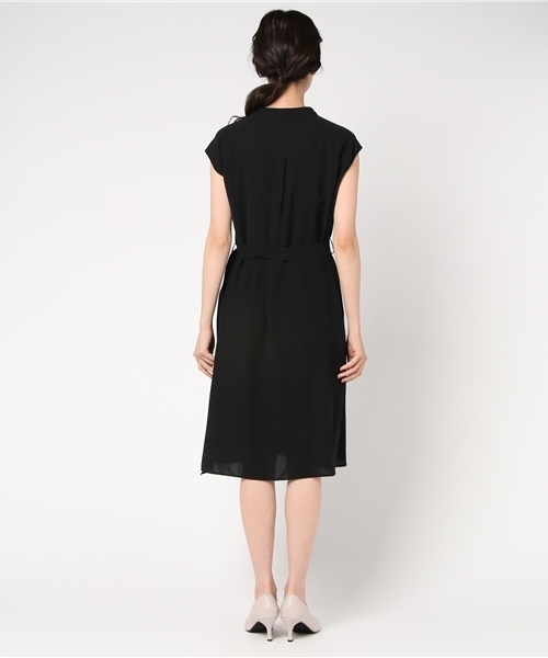 NATURAL BEAUTY BASIC(ナチュラルビューティーベーシック)の「【and GIRL6月号掲載】スキッパーシャツワンピース(シャツワンピース・レディース・ブラック/カーキ/ブラウン・MEDIUM/SMALL)」の6枚目の写真