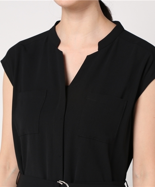 NATURAL BEAUTY BASIC(ナチュラルビューティーベーシック)の「【and GIRL6月号掲載】スキッパーシャツワンピース(シャツワンピース・レディース・ブラック/カーキ/ブラウン・MEDIUM/SMALL)」の7枚目の写真