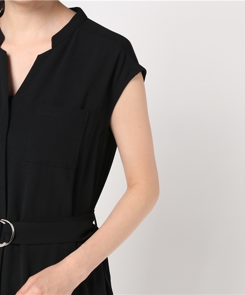 NATURAL BEAUTY BASIC(ナチュラルビューティーベーシック)の「【and GIRL6月号掲載】スキッパーシャツワンピース(シャツワンピース・レディース・ブラック/カーキ/ブラウン・MEDIUM/SMALL)」の8枚目の写真