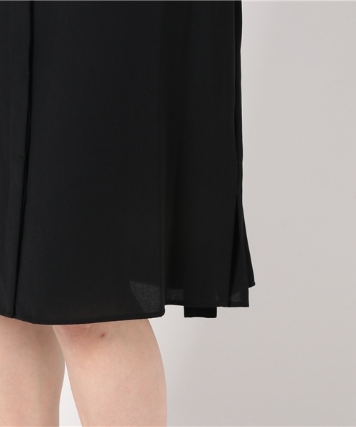 NATURAL BEAUTY BASIC(ナチュラルビューティーベーシック)の「【and GIRL6月号掲載】スキッパーシャツワンピース(シャツワンピース・レディース・ブラック/カーキ/ブラウン・MEDIUM/SMALL)」の10枚目の写真