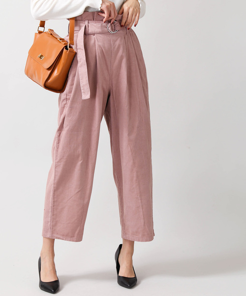 WEGO(ウィゴー)の「WEGO/コーデュロイペグトップパンツ(その他パンツ・レディース・ネイビー/ライトピンク/ライトベージュ・FREE)」の1枚目の写真