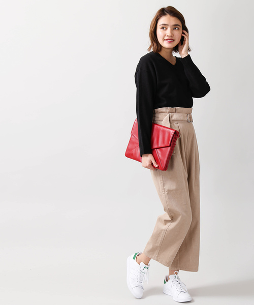 WEGO(ウィゴー)の「WEGO/コーデュロイペグトップパンツ(その他パンツ・レディース・ネイビー/ライトピンク/ライトベージュ・FREE)」の12枚目の写真