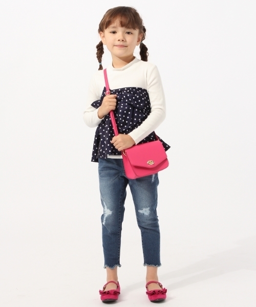 GLOBAL WORK（グローバルワーク）の「【キッズ】リボンビスチェレイヤー長袖/777517（Tシャツ/カットソー・キッズ・ブラック/その他1/ネイビー・MEDIUM/LARGE/SMALL/X-LARGE/XX-LARGE）」の9枚目の写真