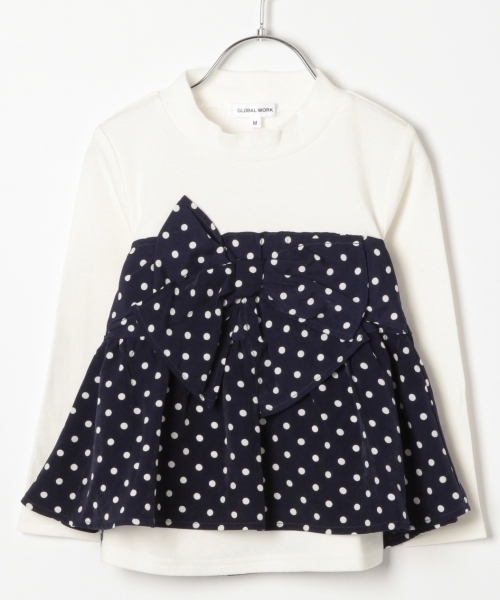 GLOBAL WORK（グローバルワーク）の「【キッズ】リボンビスチェレイヤー長袖/777517（Tシャツ/カットソー・キッズ・ブラック/その他1/ネイビー・MEDIUM/LARGE/SMALL/X-LARGE/XX-LARGE）」の17枚目の写真