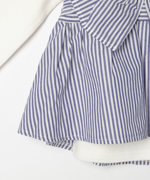 GLOBAL WORK（グローバルワーク）の「【キッズ】リボンビスチェレイヤー長袖/777517（Tシャツ/カットソー・キッズ・ブラック/その他1/ネイビー・MEDIUM/LARGE/SMALL/X-LARGE/XX-LARGE）」の10枚目の写真