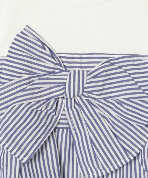 GLOBAL WORK（グローバルワーク）の「【キッズ】リボンビスチェレイヤー長袖/777517（Tシャツ/カットソー・キッズ・ブラック/その他1/ネイビー・MEDIUM/LARGE/SMALL/X-LARGE/XX-LARGE）」の4枚目の写真